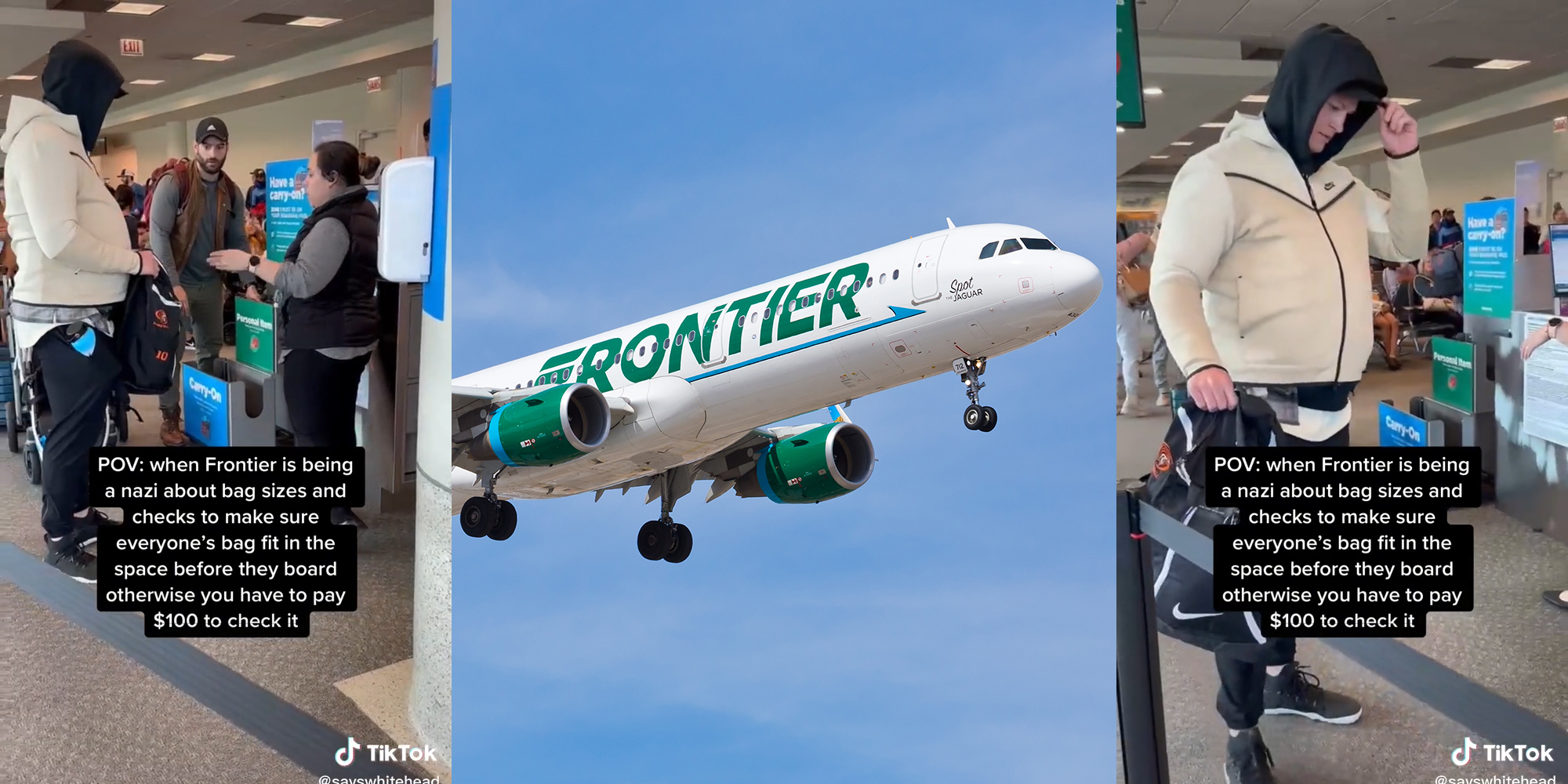 frontier airlines checked baggage