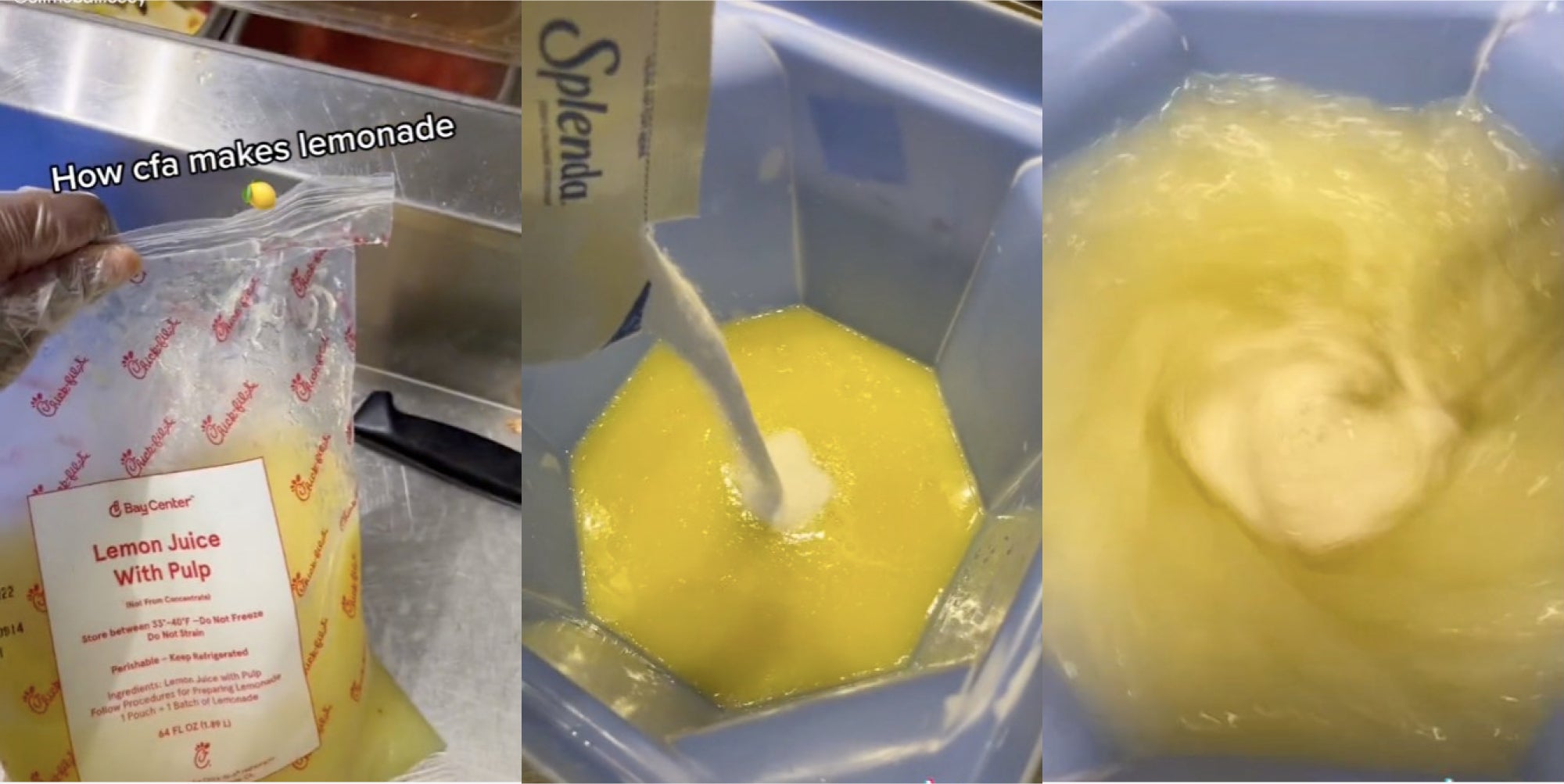 cfa employee explains the lemonade recipe tiktok