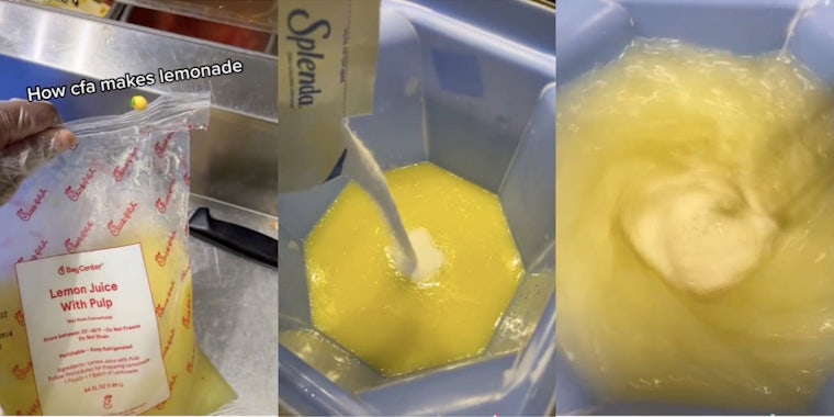 cfa employee explains the lemonade recipe tiktok