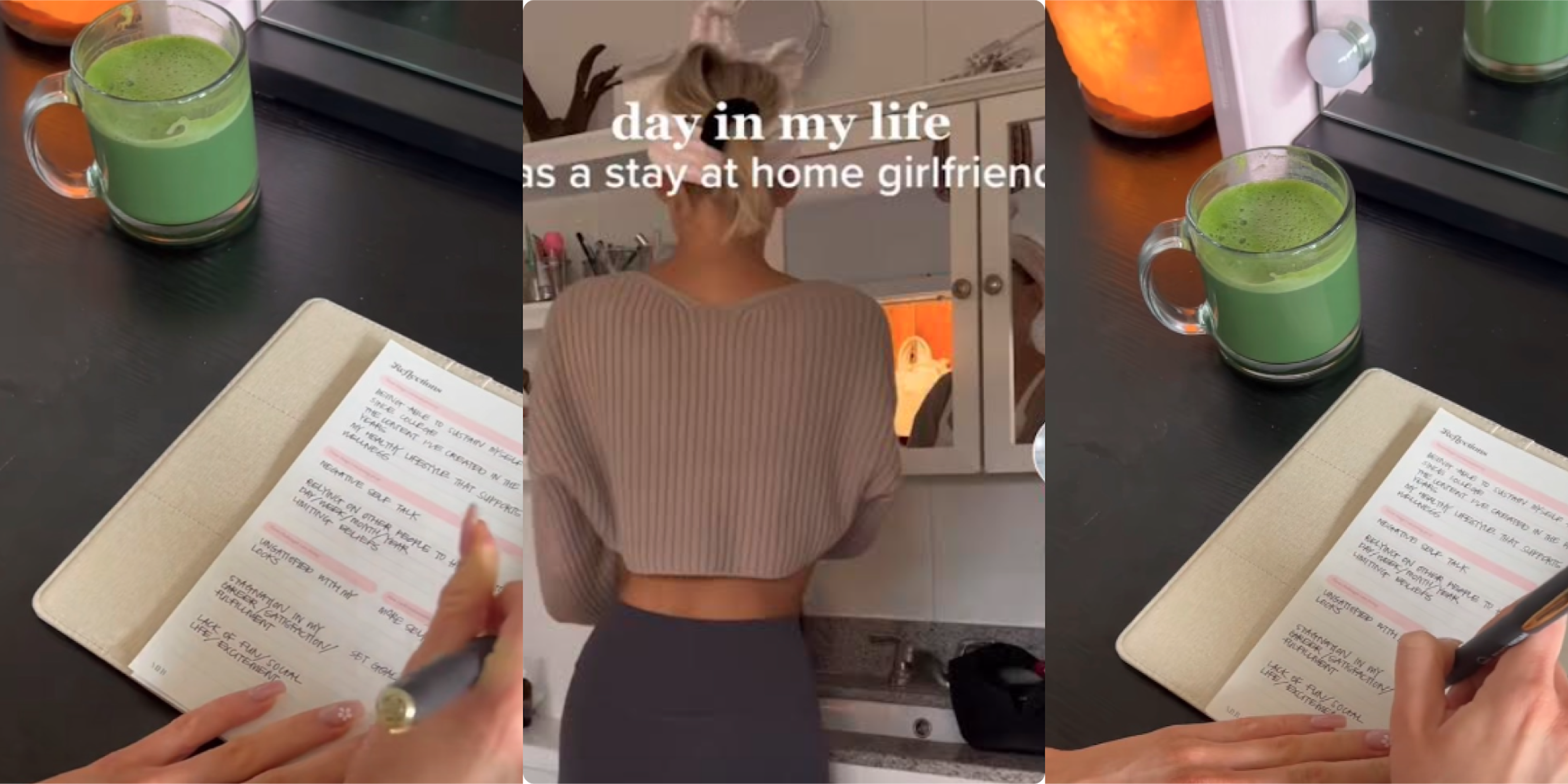 a woman chronicling a day in the life as a stay at home gf