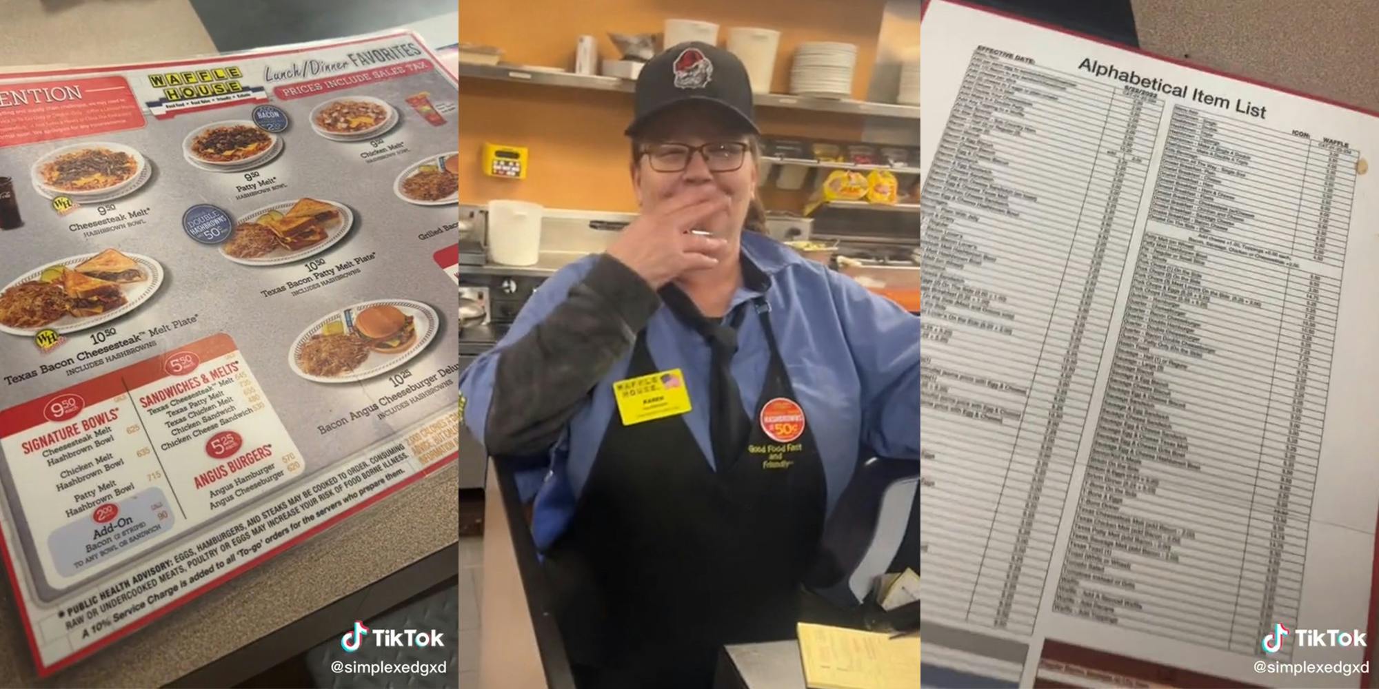 Waffle House menus and employee