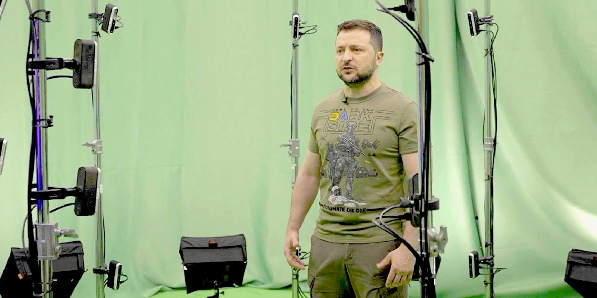Conspiracy theories explode after green screen photo of Zelenskyy resurfaces