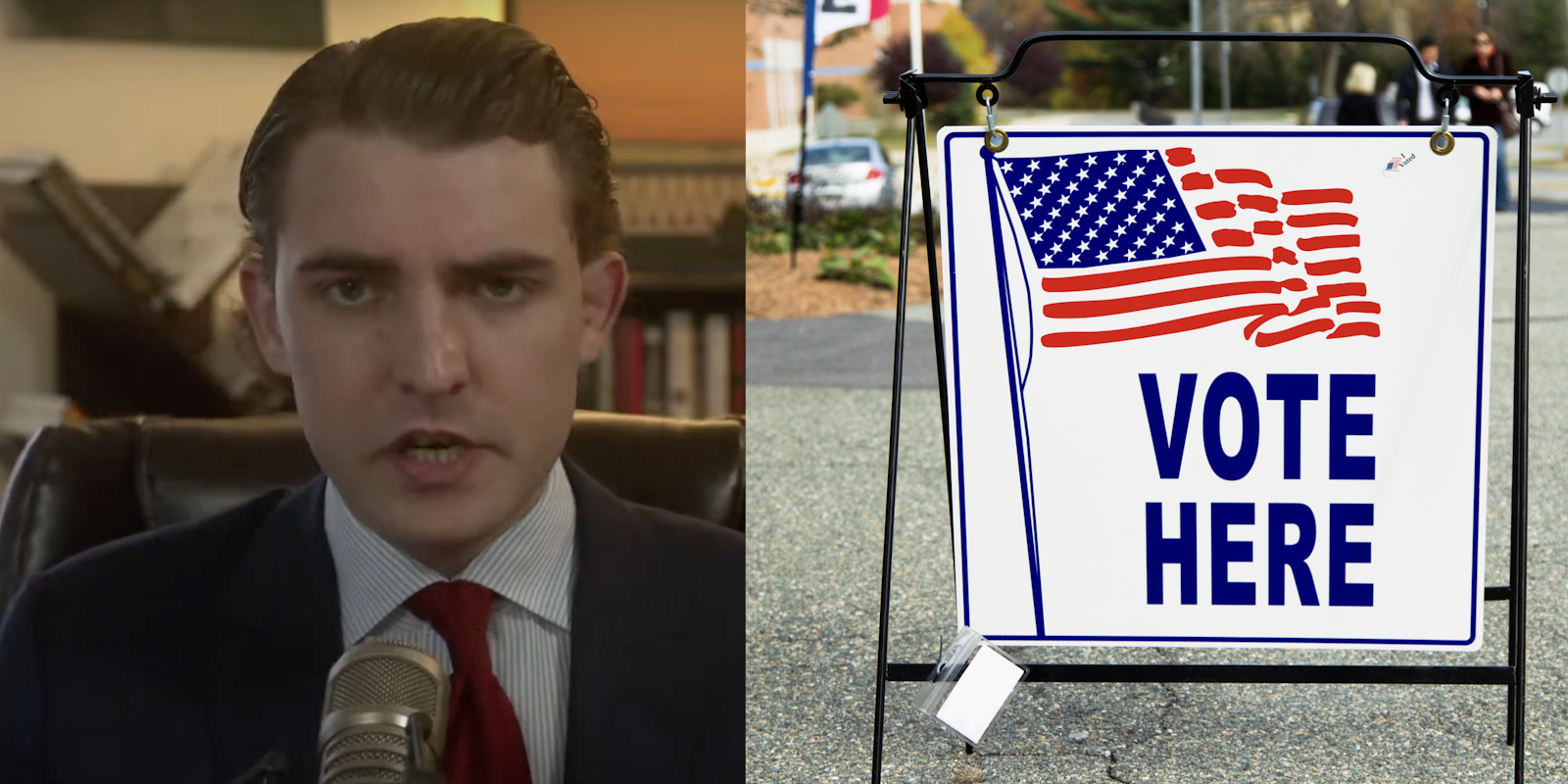 jacob wohl and a polling station