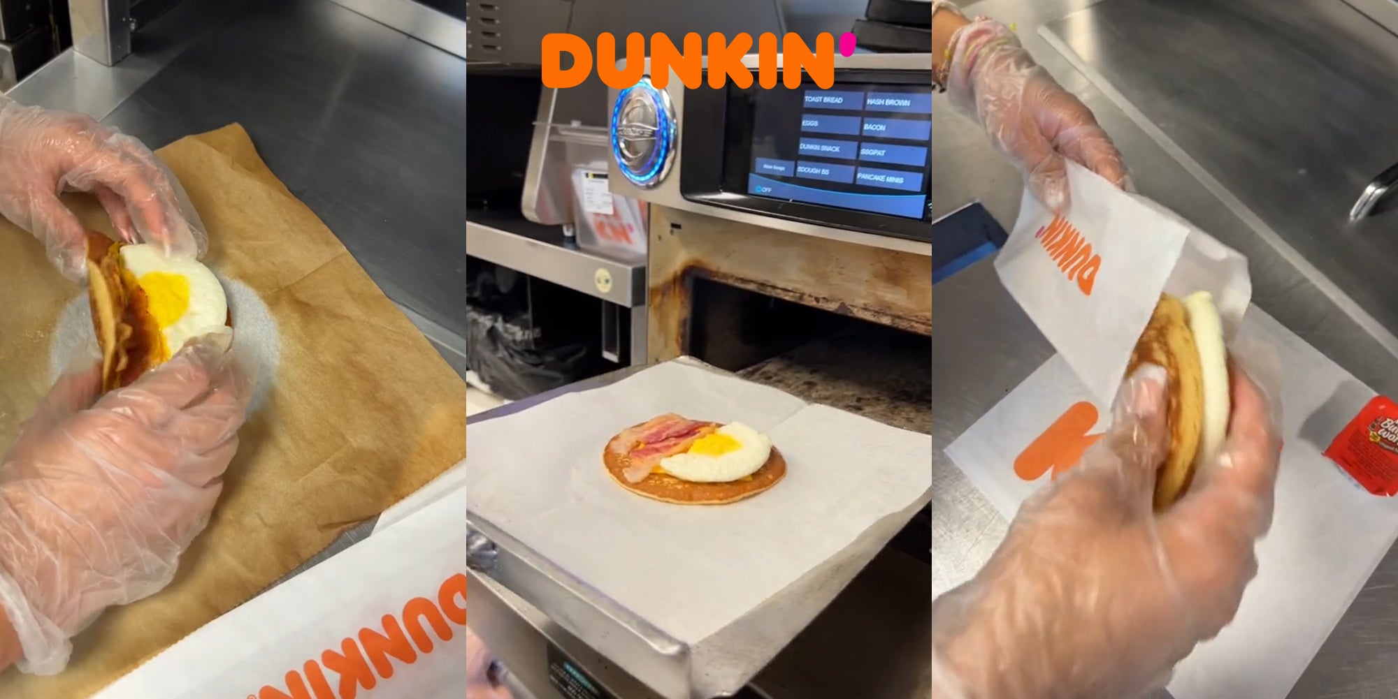 Dunkin' Donuts Workers Show-Off New Pancake Wake-Up Wrap