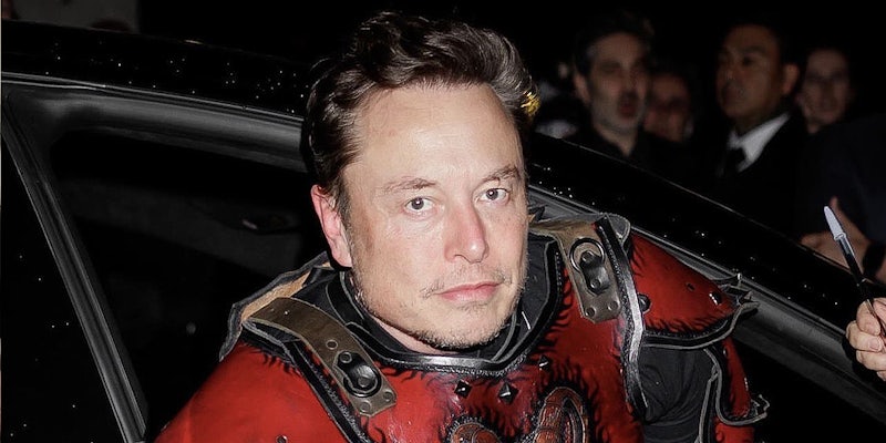 Elon Musk in Halloween costume