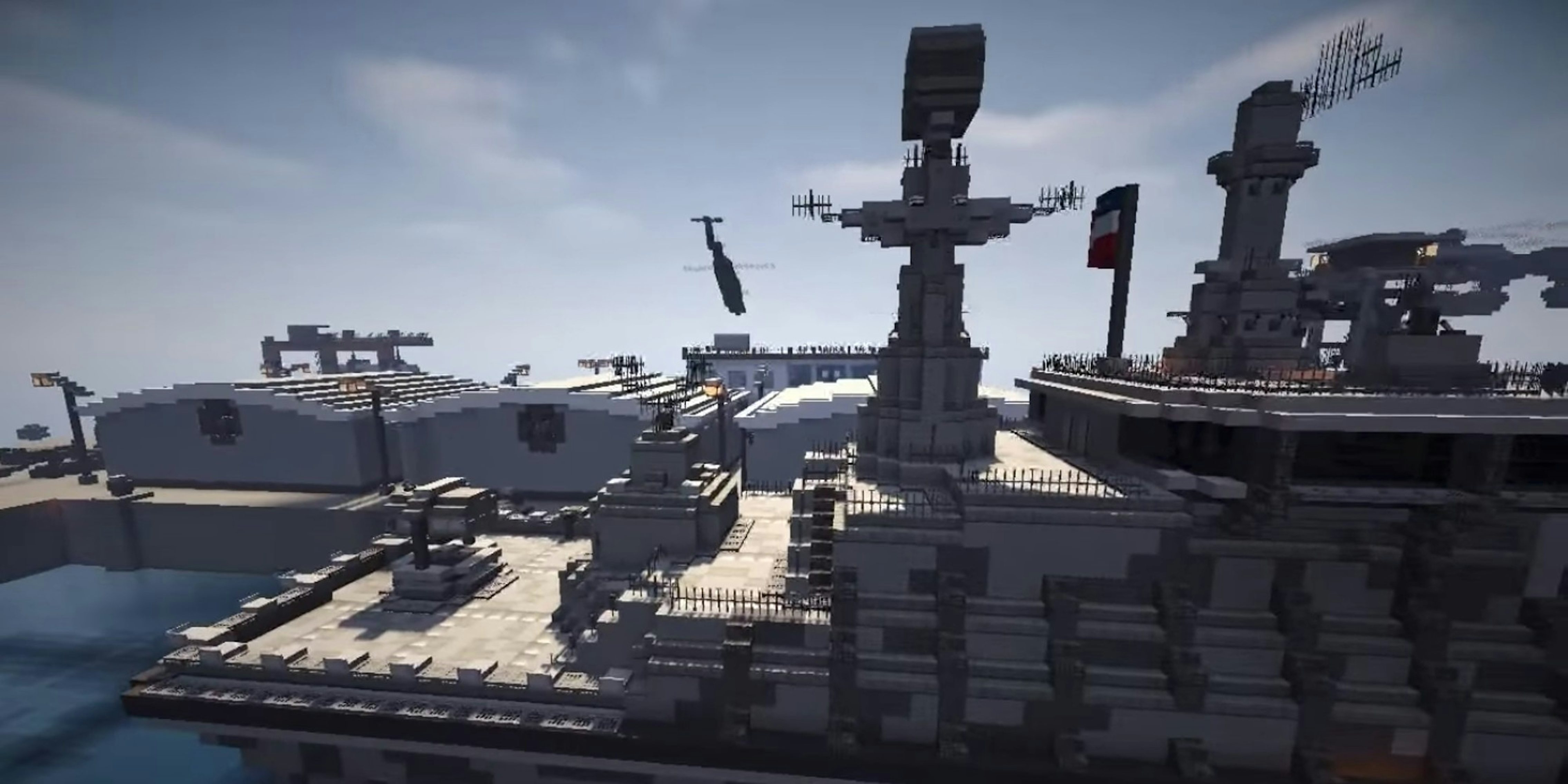 A military base in Minecraft