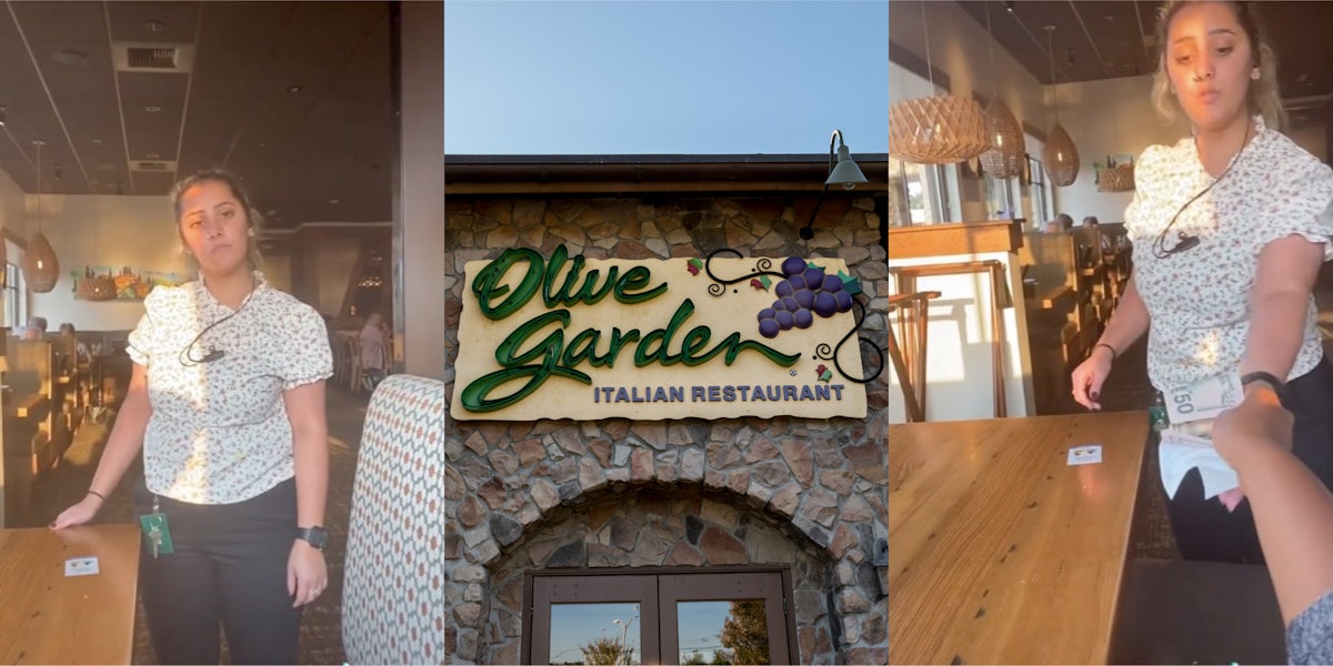 woman complains of bad service at olive garden tiktok