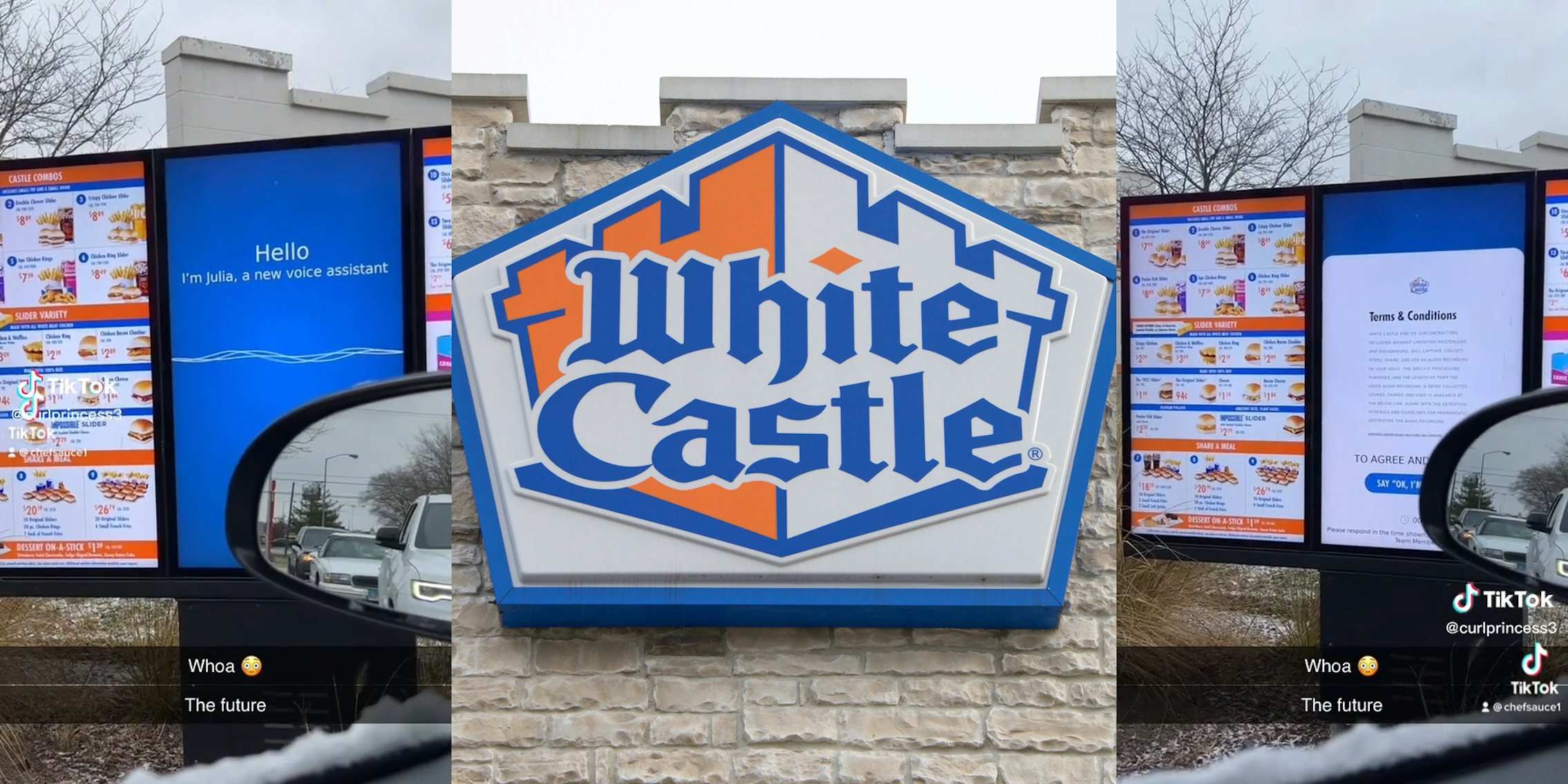 white castle drive thru menu