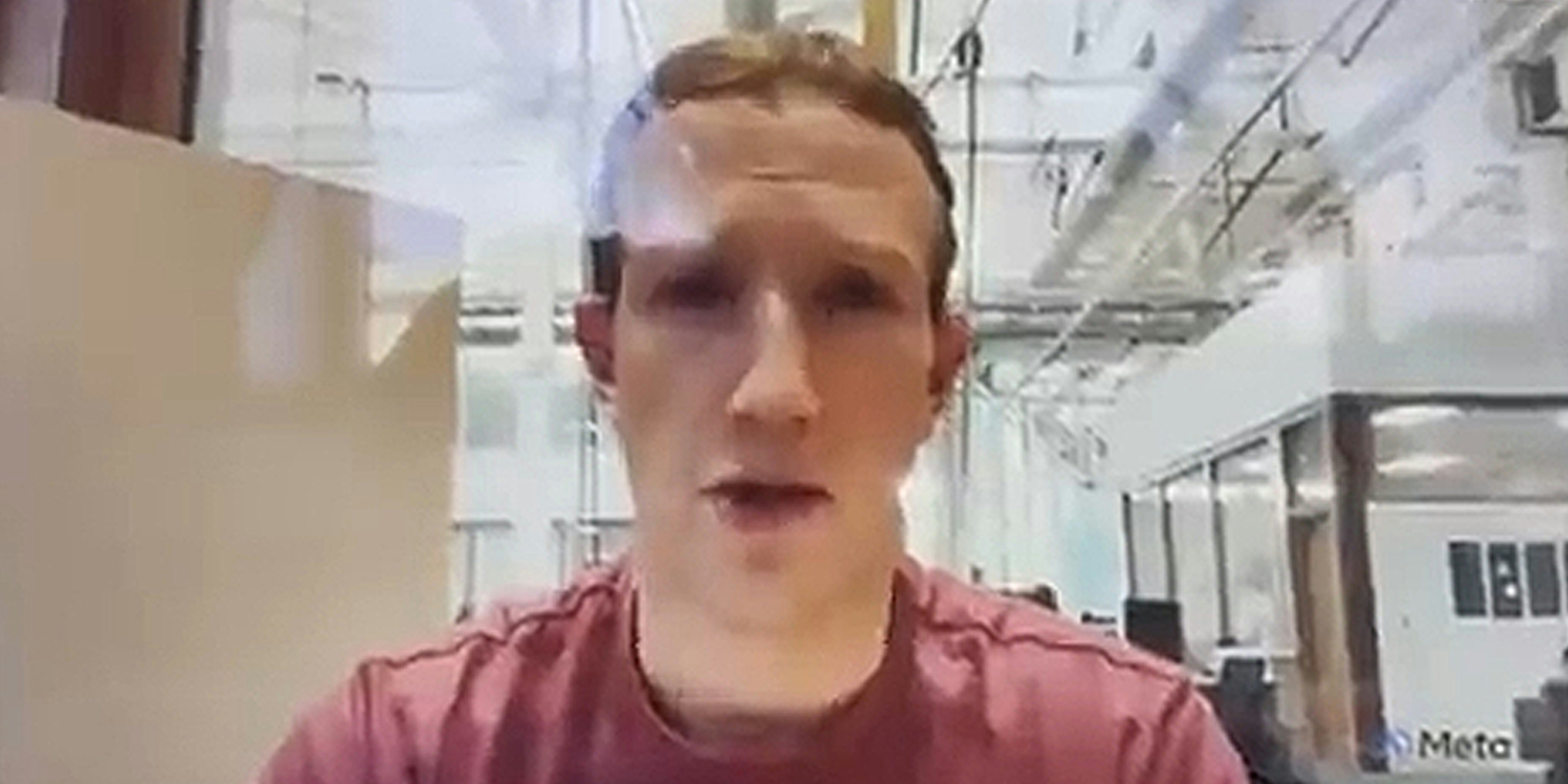 Mark Zuckerberg speaking in call