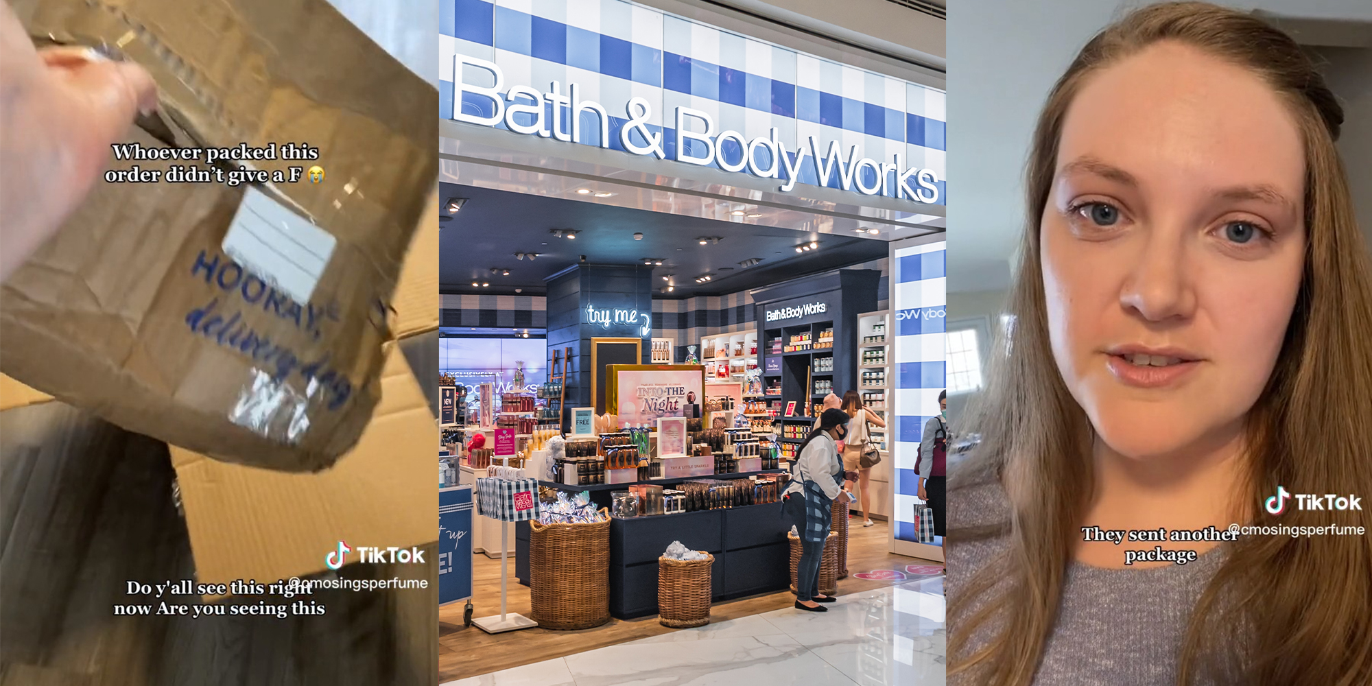 bath and body works package damaged