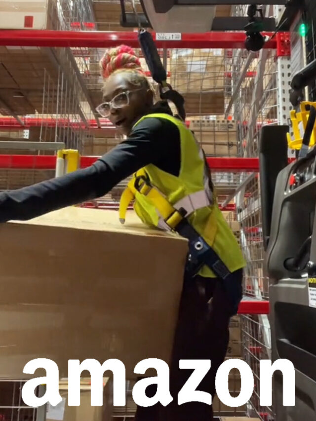 Amazon Warehouse Worker Shares Day In The Life   Cropped Amazon Worker Shows Day Tiktok 