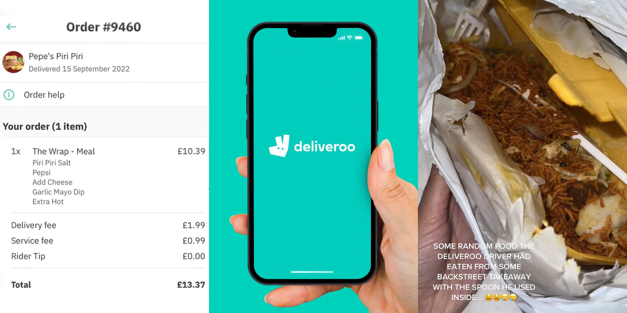 Customer Receives ‘Random Food’ Instead of Deliveroo Order