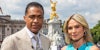 TJ Holmes and Amy Robach outside in London