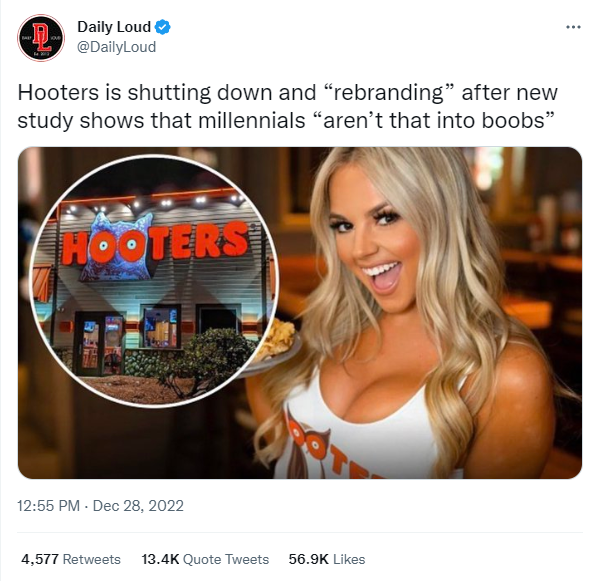 Millenial men don't like boobs as much as older generations