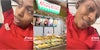 krispy kreme employee claims she was underpaid on her check in a tiktok