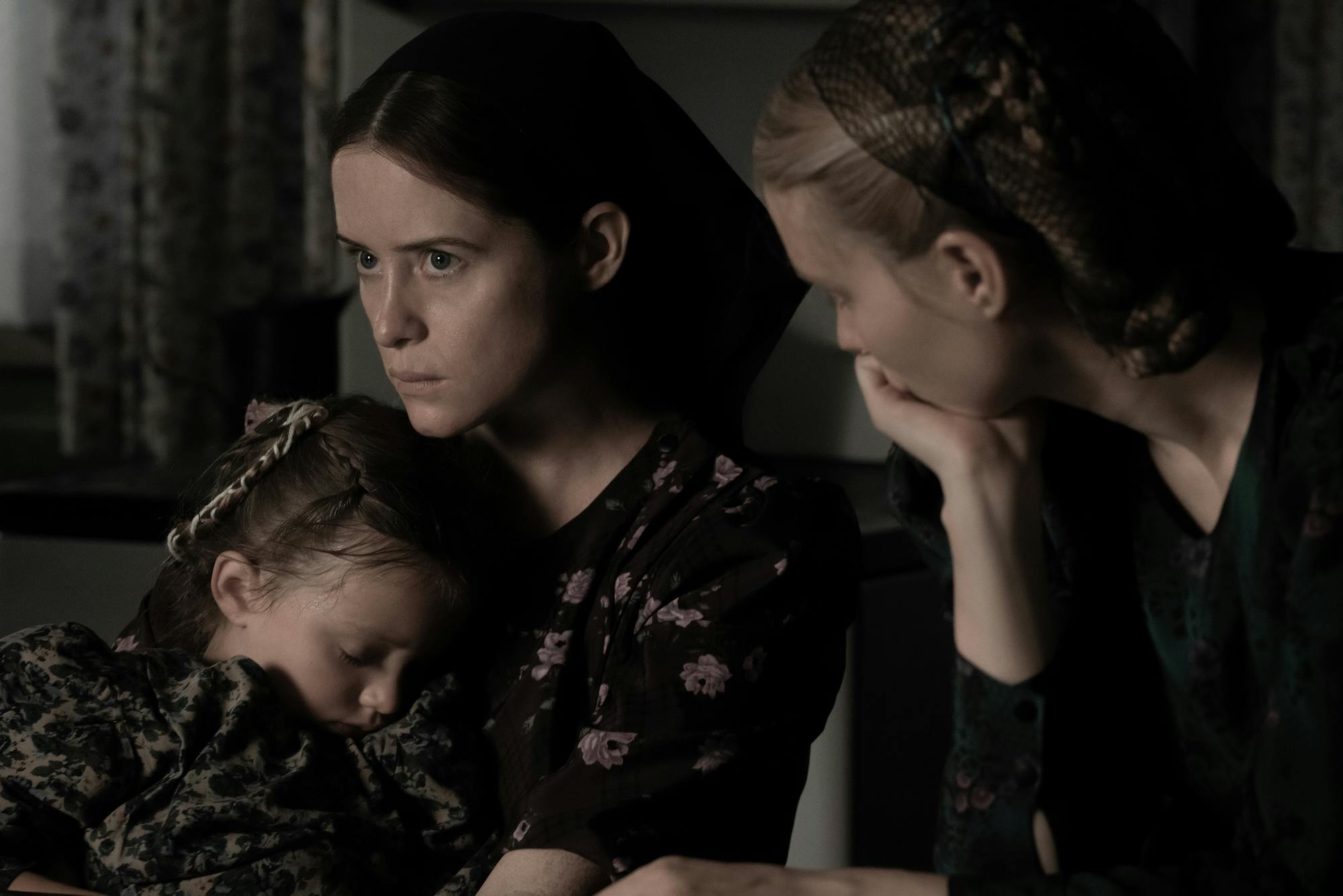 claire foy (left) and rooney mara (right) in women talking