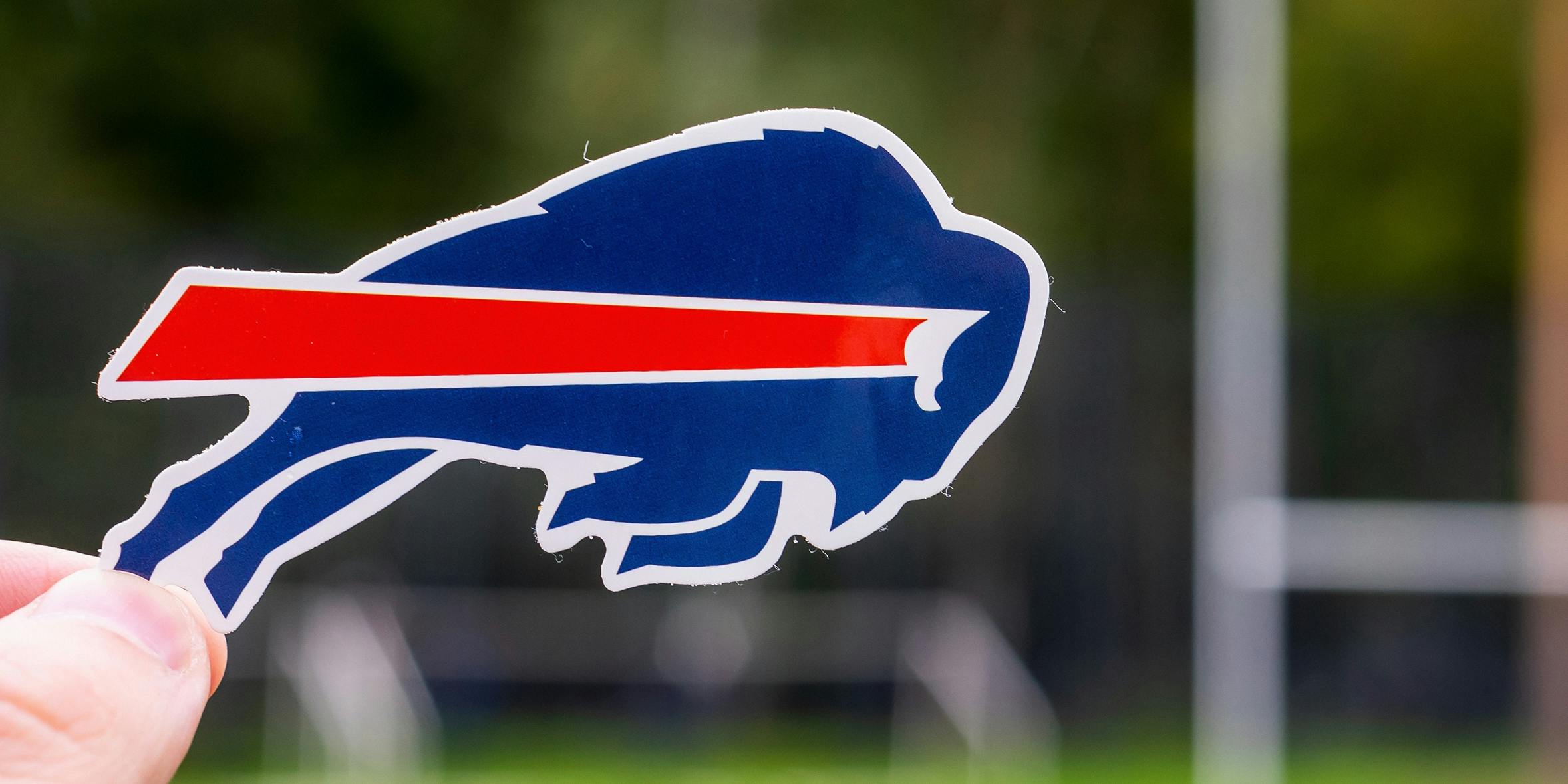 A Buffalo Bills sticker.