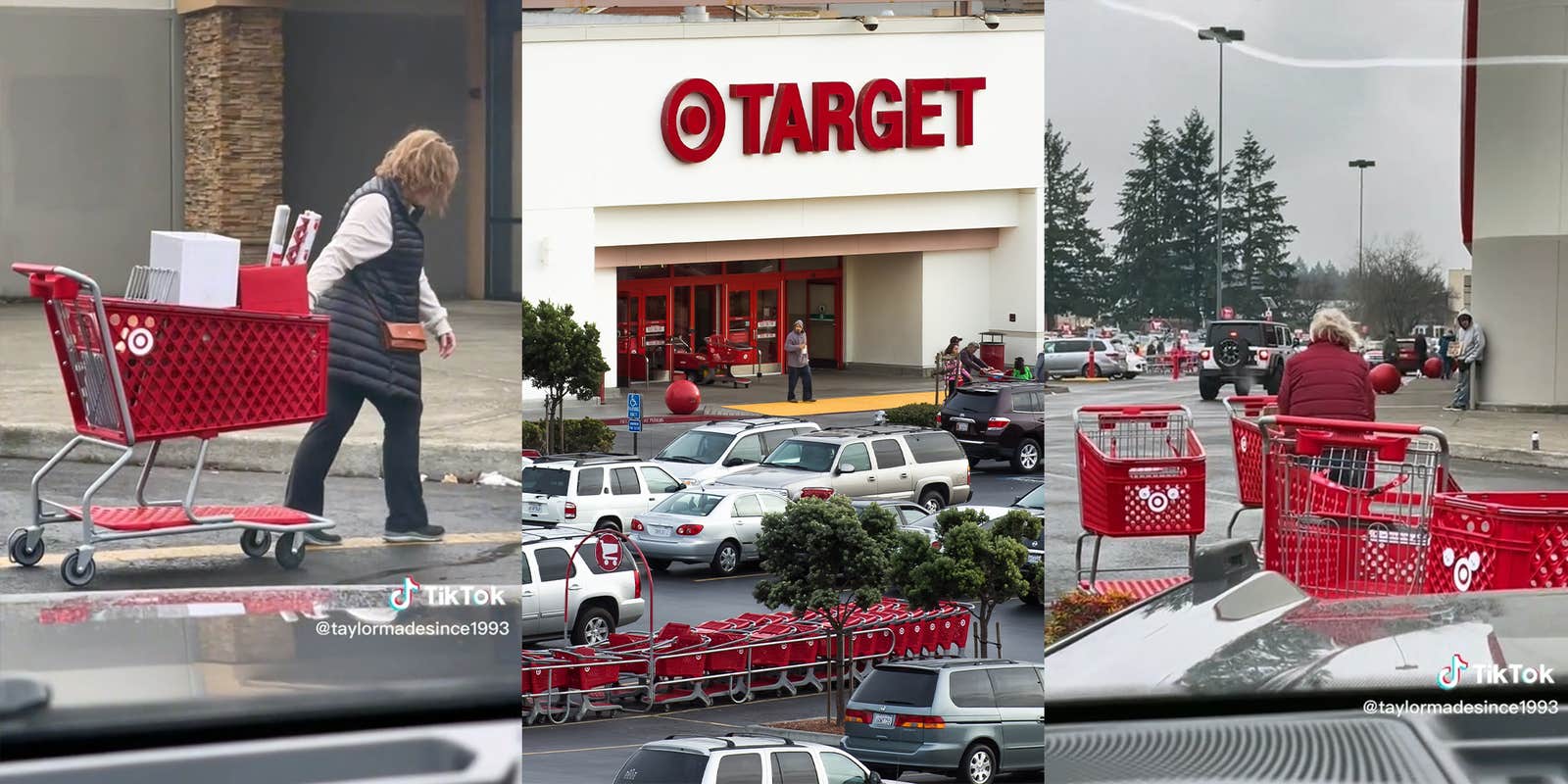 Woman Films Target Customers Struggling With Anti-Theft Carts