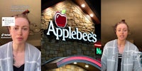 woman speaking about being fired from Applebees