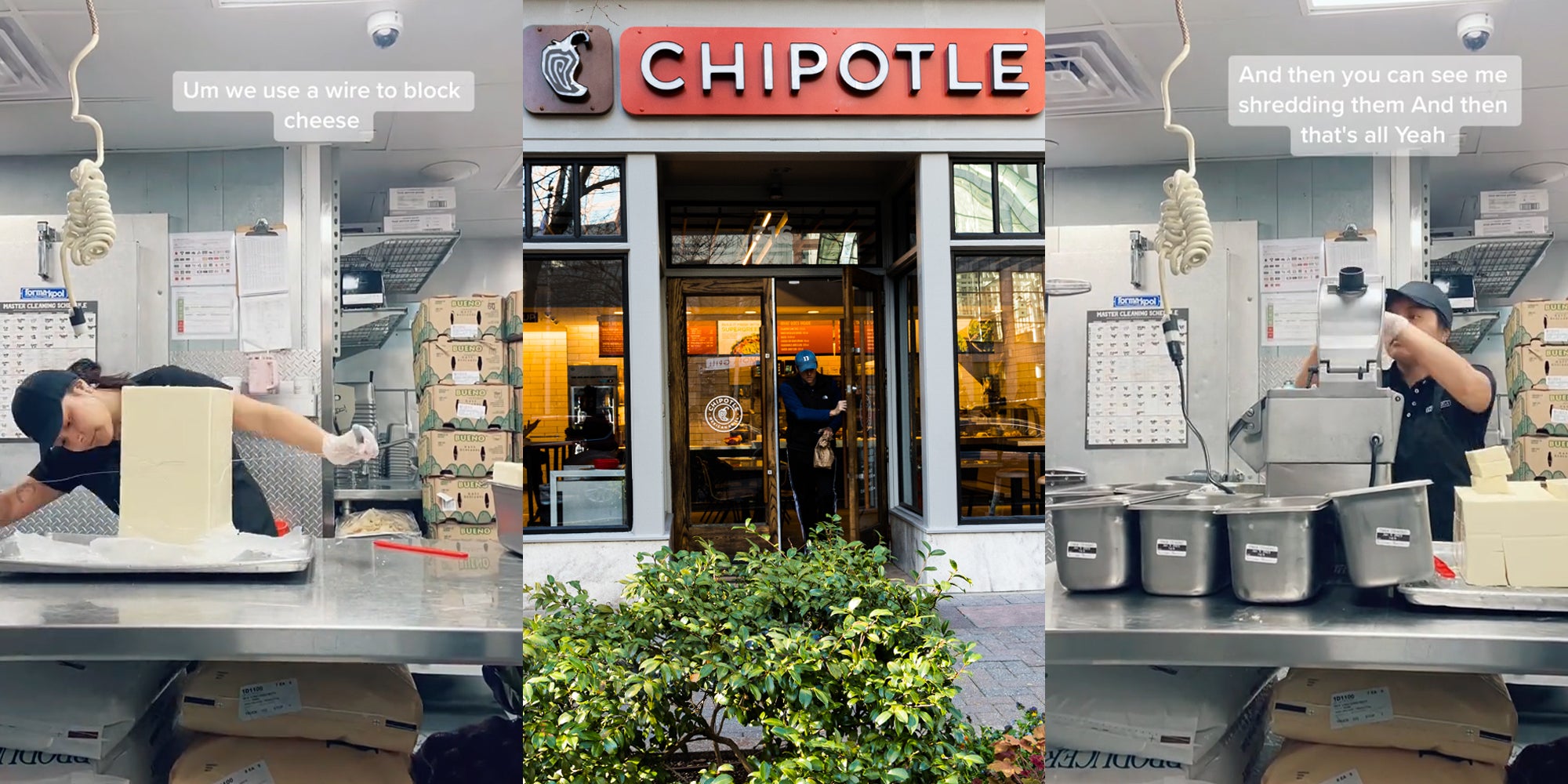 Chipotle Worker Shows How Cheese Arrives At Store, Is Prepared