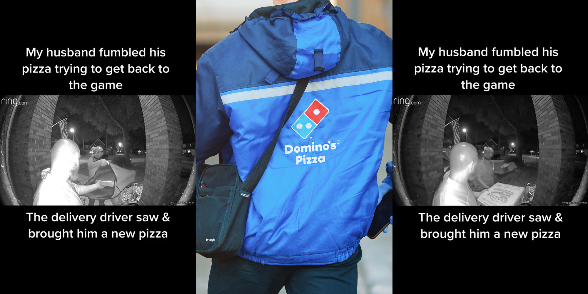 Domino's Customer Praises Worker For Replacing Dropped Pizza