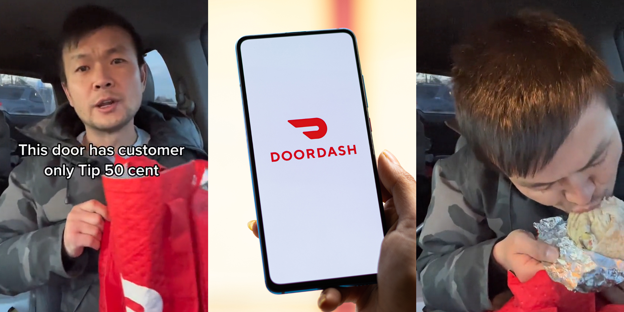 DoorDash Driver Eats Burrito Of Customer Who Tipped 50 Cents