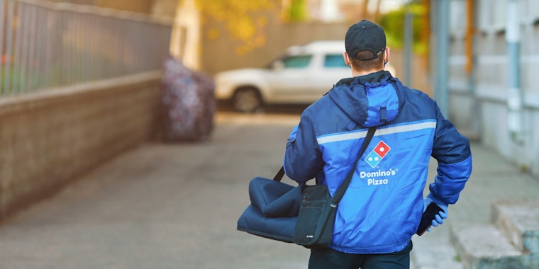 TikToker says Domino's delivery man refused to leave her house.