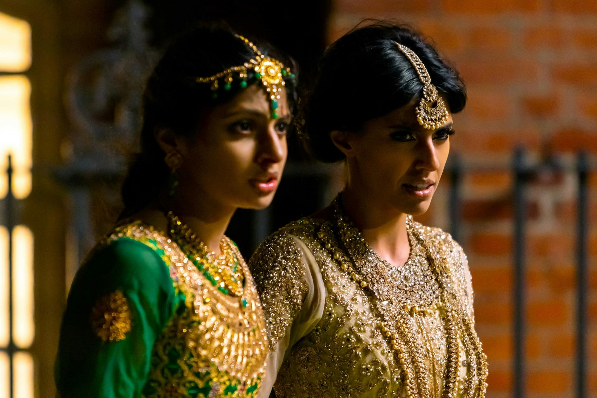 priya kansara (left) and ritu arya (right) in polite society