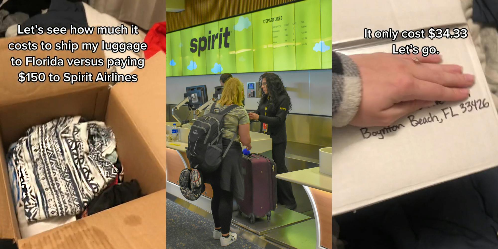 Spirit Airlines Guest Ships Luggage for $35 Instead of Paying $150