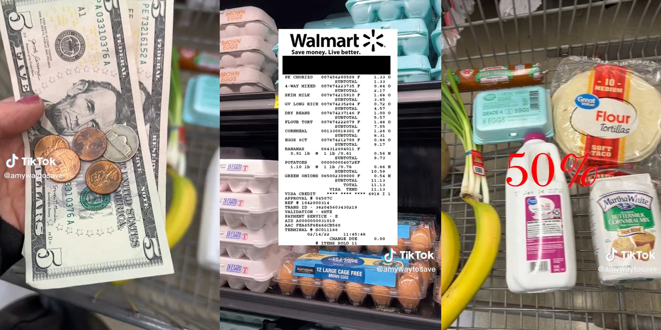 walmart groceries in cart