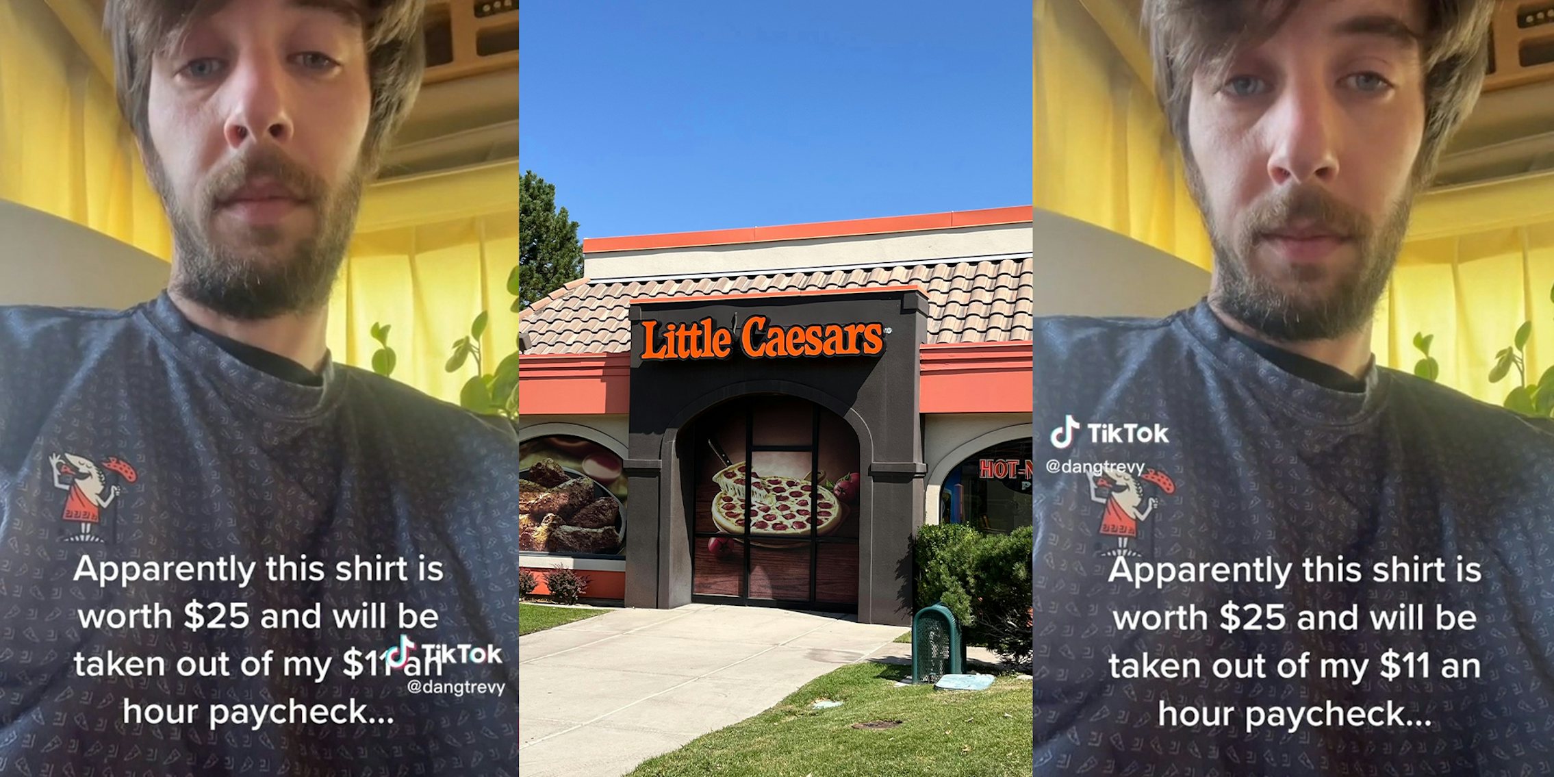 Little Caesars worker says uniform shirt will be taken out of his paycheck