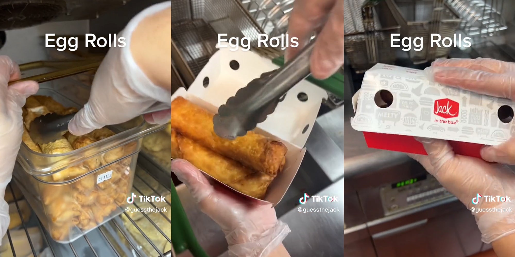 Jack in the Box Worker Shows How Egg Rolls Are Made
