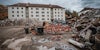Samsun,Turkey - February 06, 2023 A big Earthquake hit the east side of Turkiye. An abandoned school after earthquake