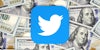 twitter logo on hundred dollar bill background