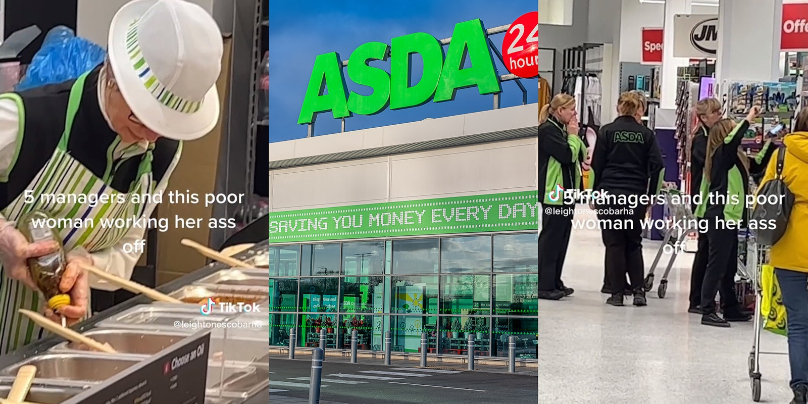 Customer films Asda employee 'working her a** off' while 5 managers stand around