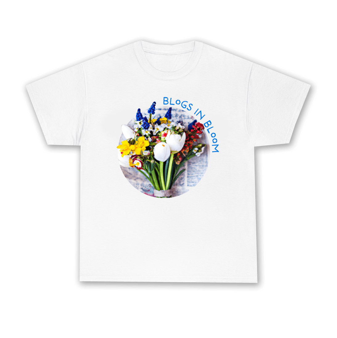 A shirt that says Blogs in Bloom