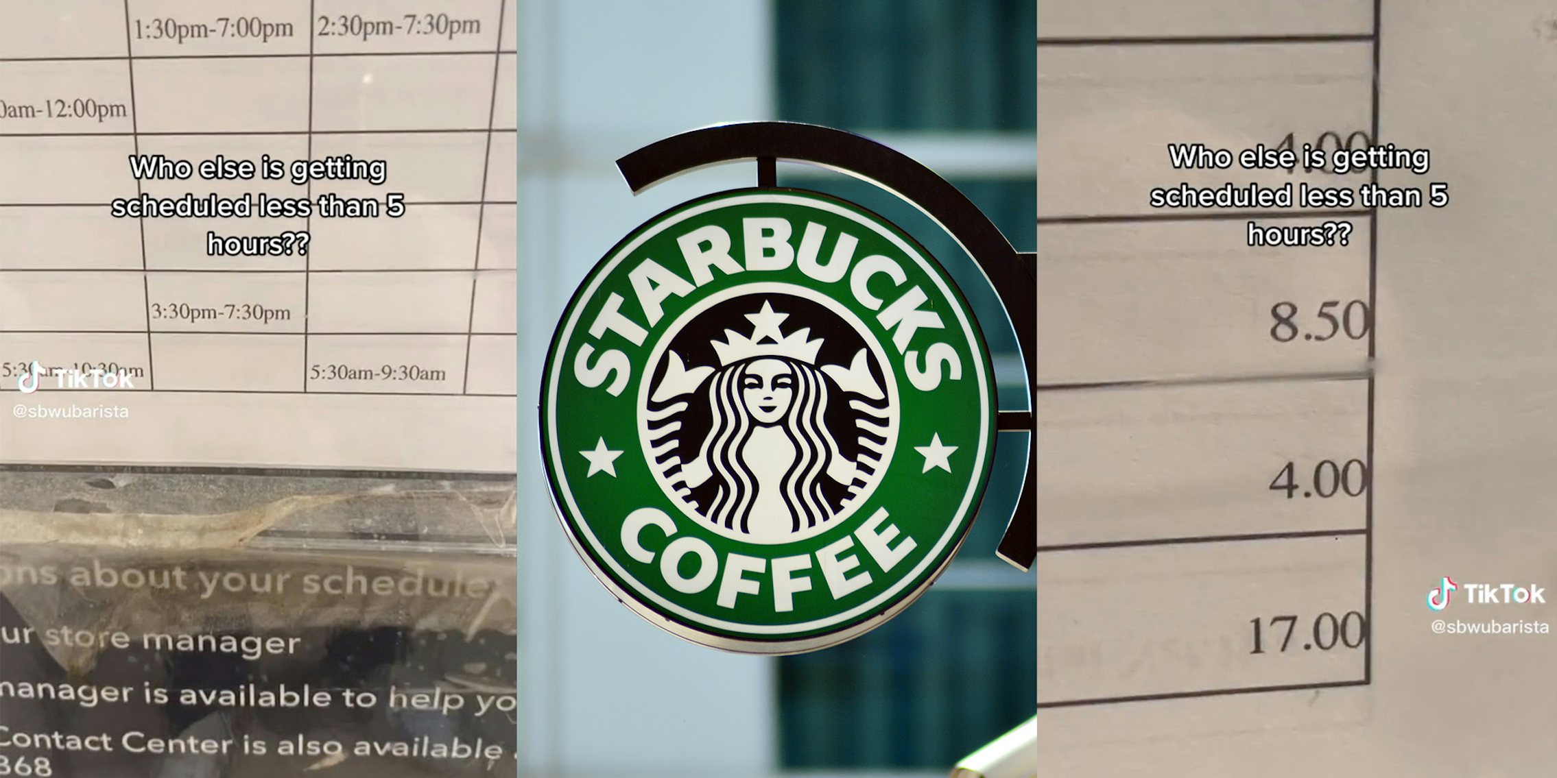 Starbucks barista says she keeps getting scheduled for less than 5 hours
