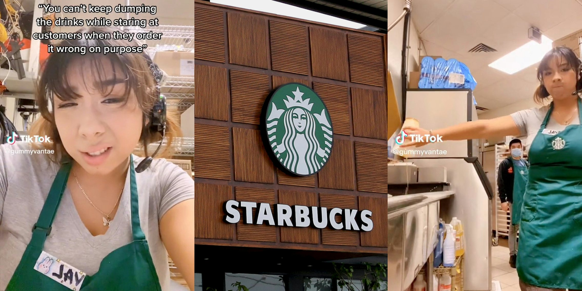Starbucks barista says she dumps out customer's drink orders when they order it wrong on purpose