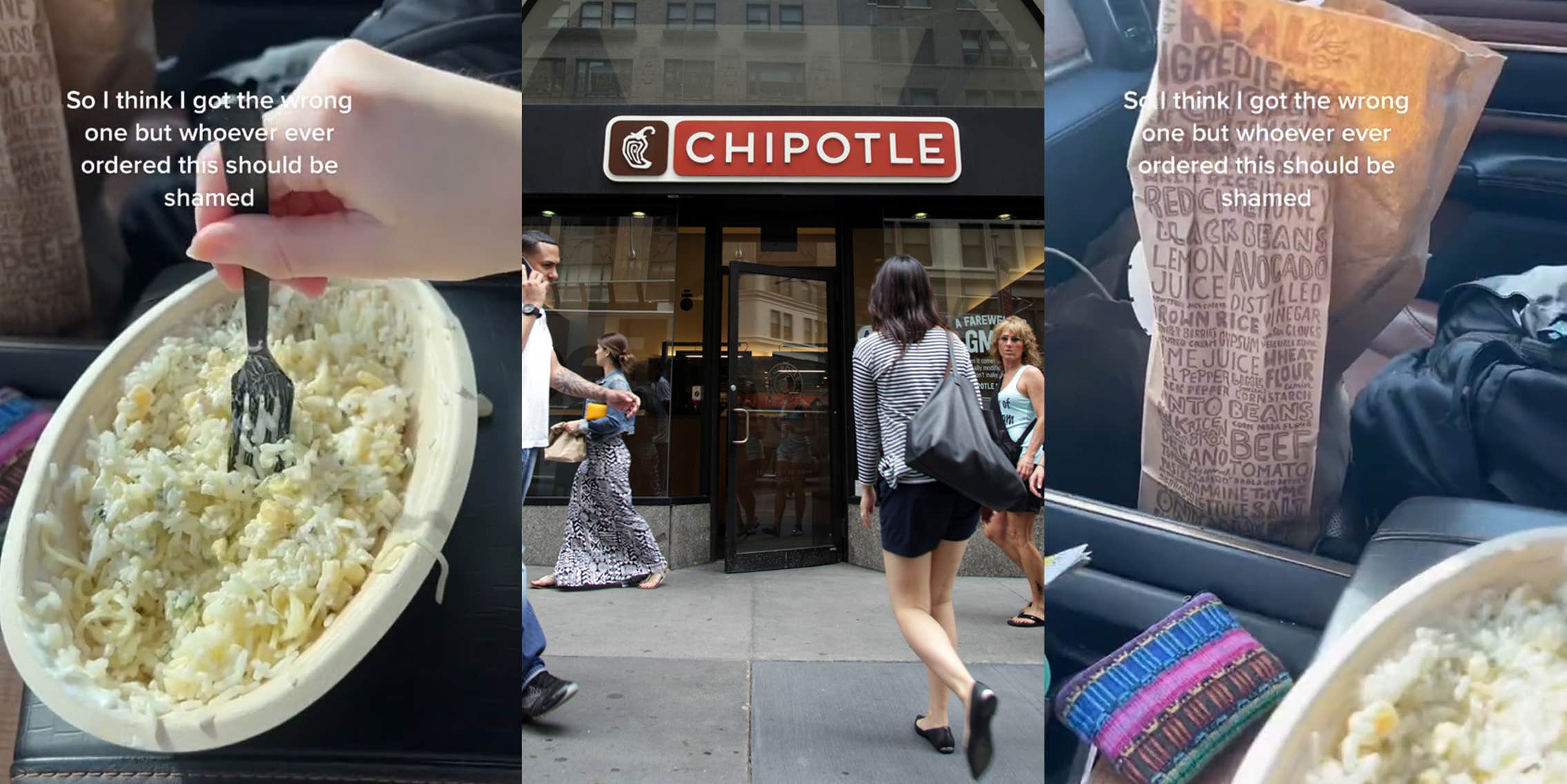 Customer Receives Chipotle Order of Rice, Cheese, And Sour Cream
