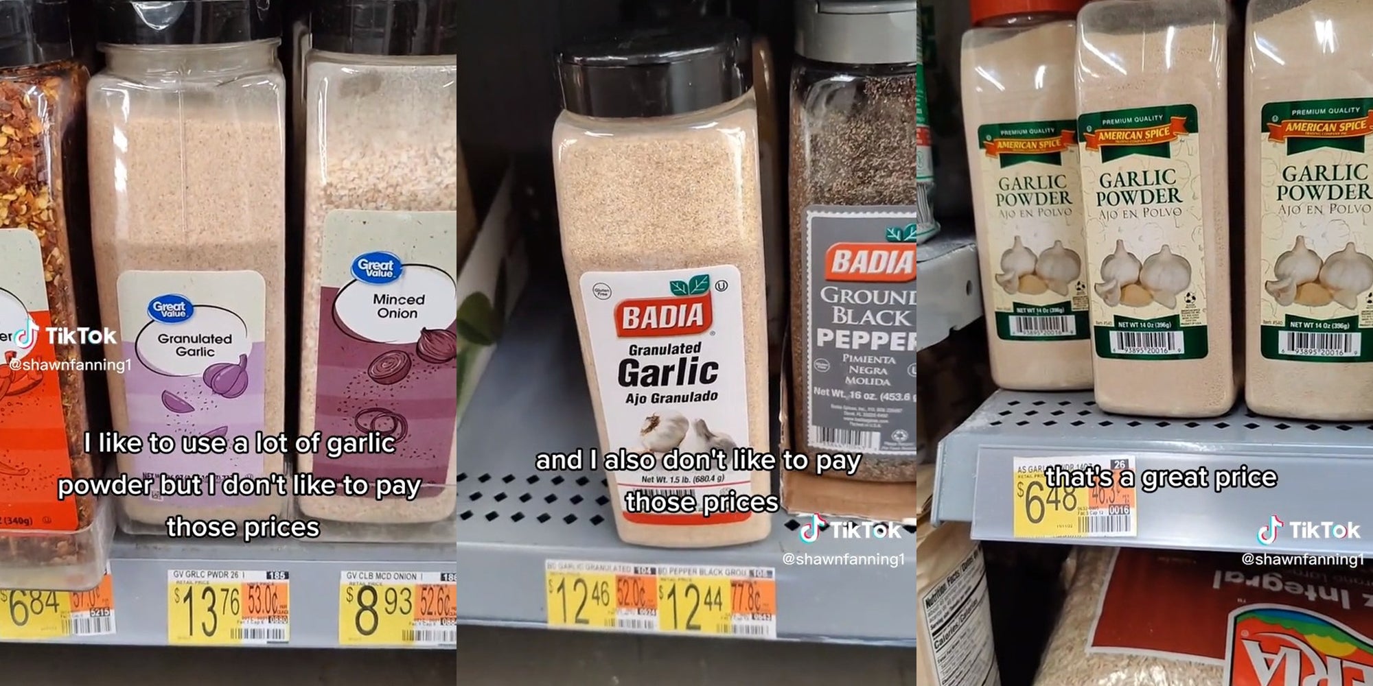 Man Shows Garlic Powder Cost In Ethnic Vs Spice Aisle At Walmart