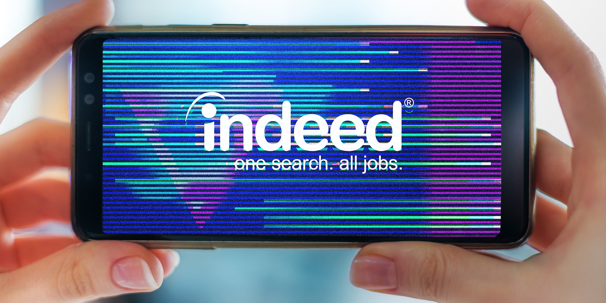indeed app with glitch on phone