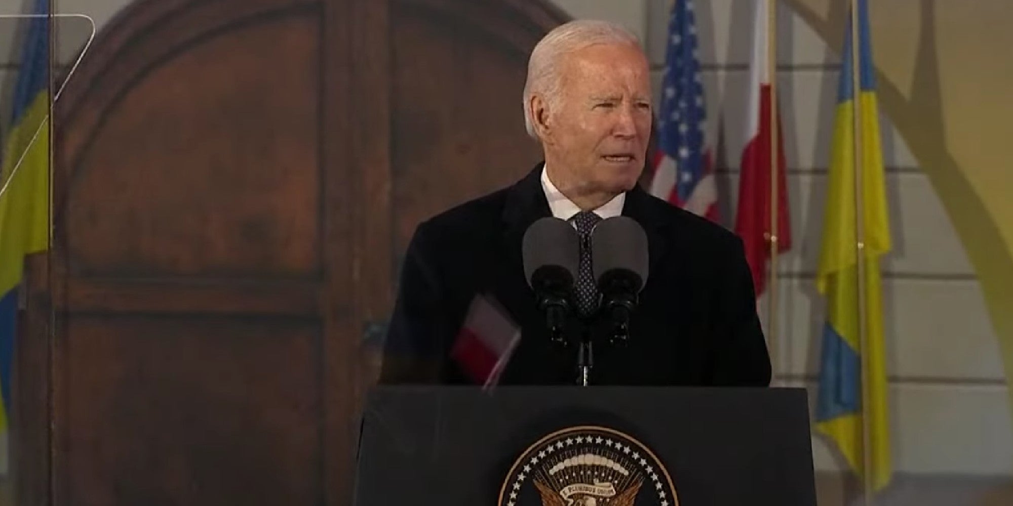 President Joe Biden giving a speech