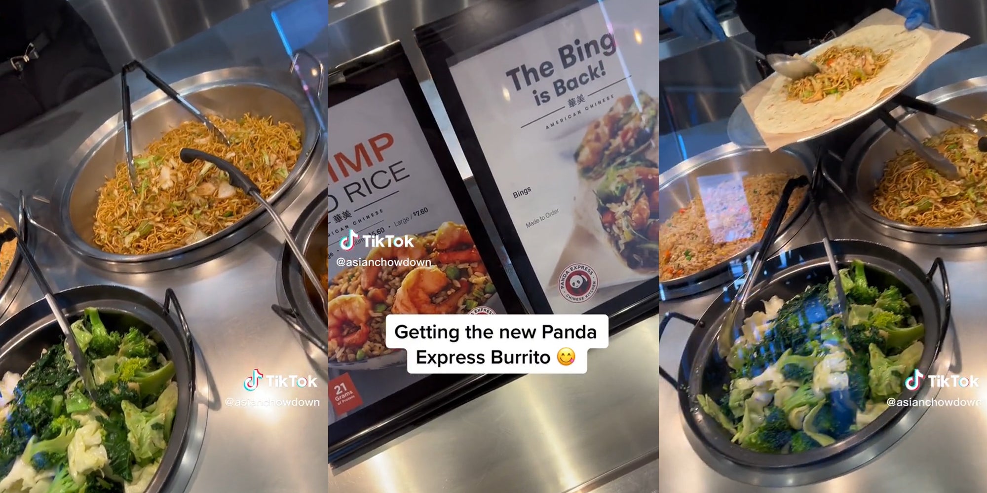 Customers Orders Burrito from Panda Express