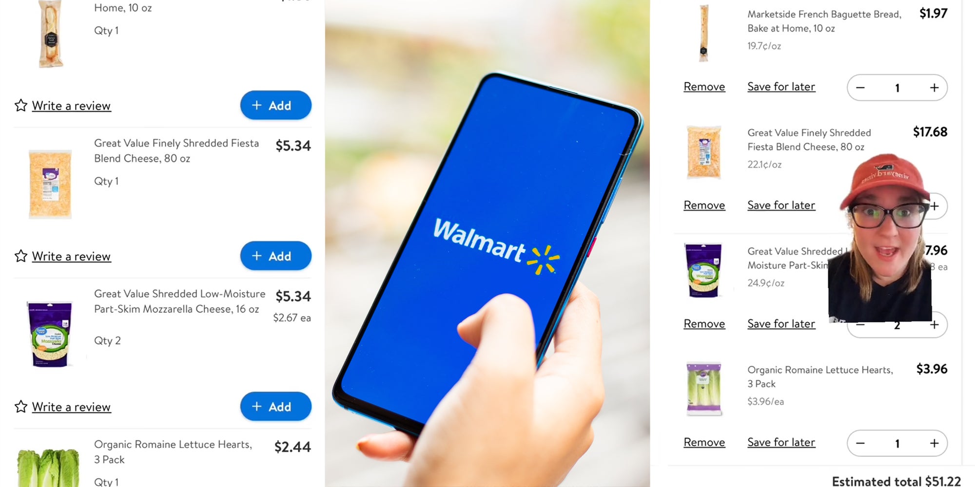 Walmart Customer Compares Cost of Order in 2021 To Today