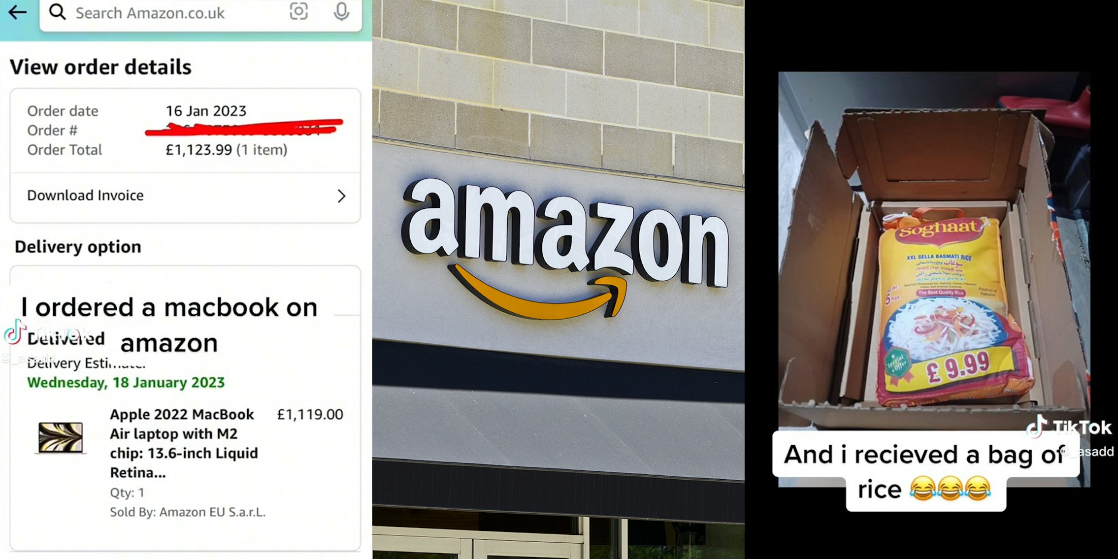 Customer orders Macbook on Amazon, receives a bag of rice instead