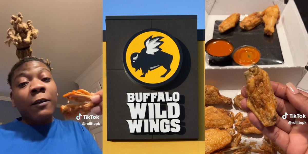 Buffalo Wild Wings customer receives crunchy wings that have 'not a lick of