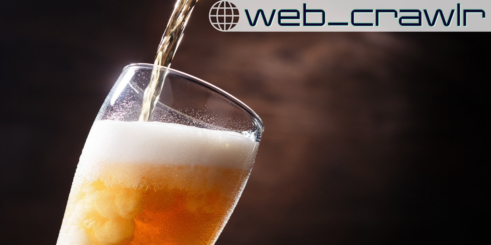 Beer being poured into a glass. The Daily Dot newsletter web_crawlr logo is in the top right corner.