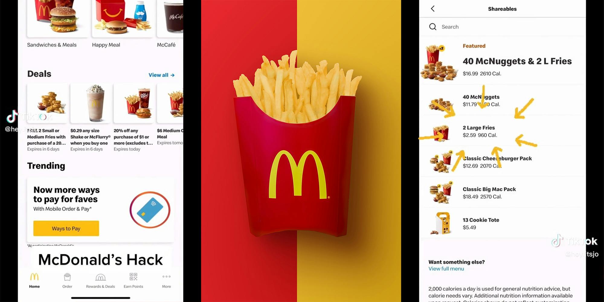 Customer shares how to get two large fries for under $3, McDonalds Fries Hack