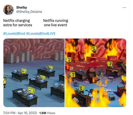 spongebob office on fire meme