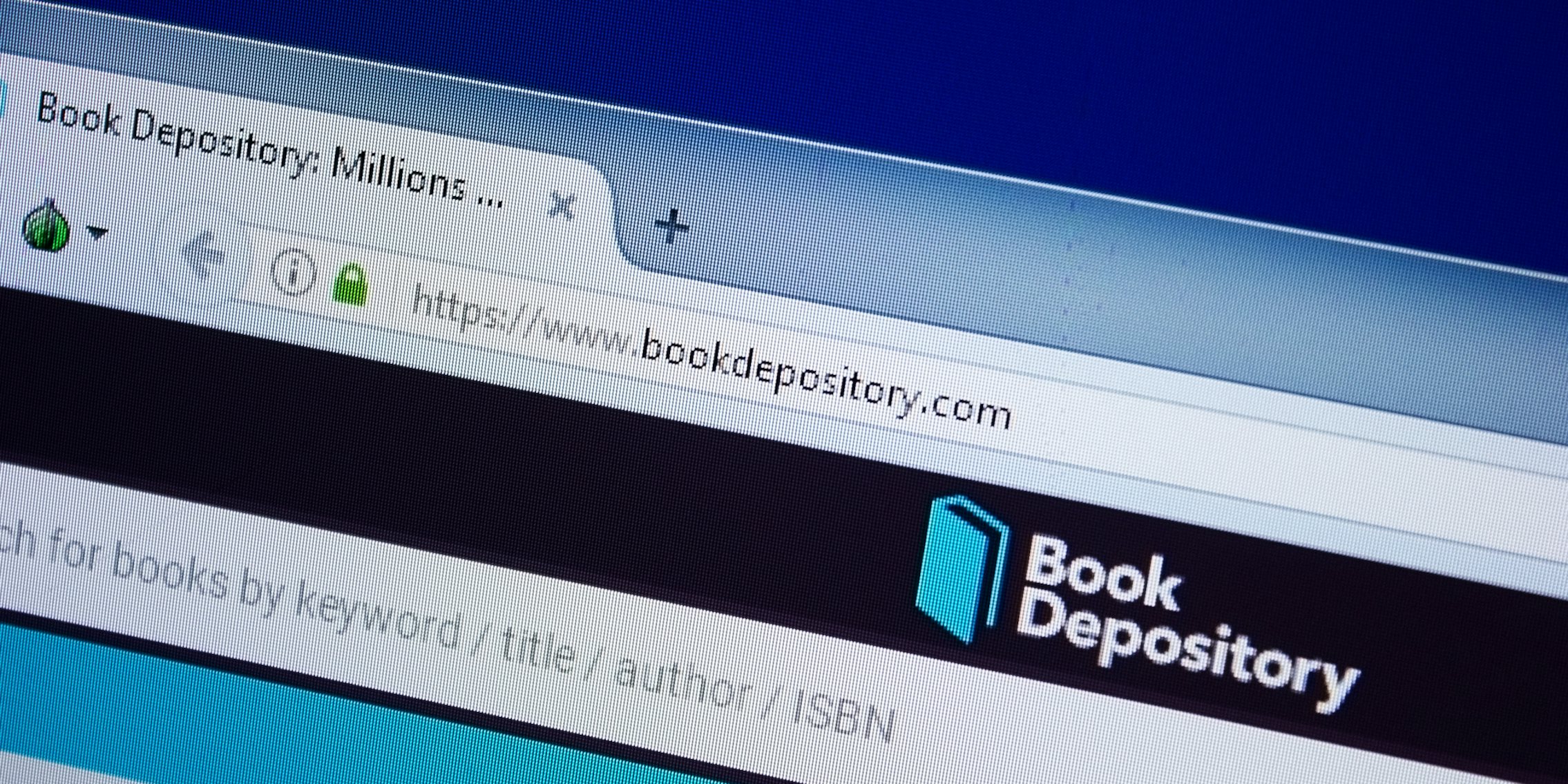Book Depository on computer screen